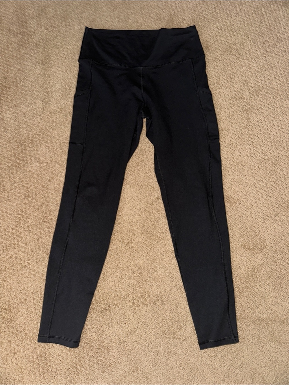 aerie Black High-Waist Leggings with Side Pockets
